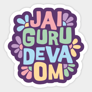 Jai Guru Deva Om 4 Sticker